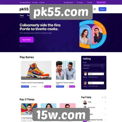 Navegabilidade e design do site pk55.com